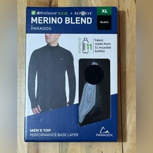 New in Box! Paradox Black Merino Blend Top XL